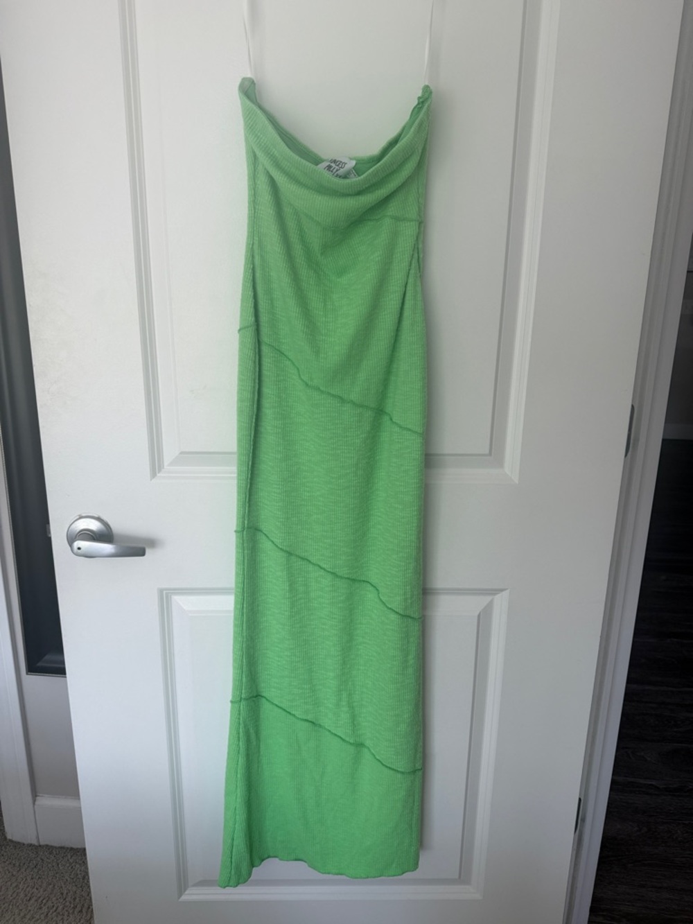 Princess Polly Strapless Neon Green Maxi Dress